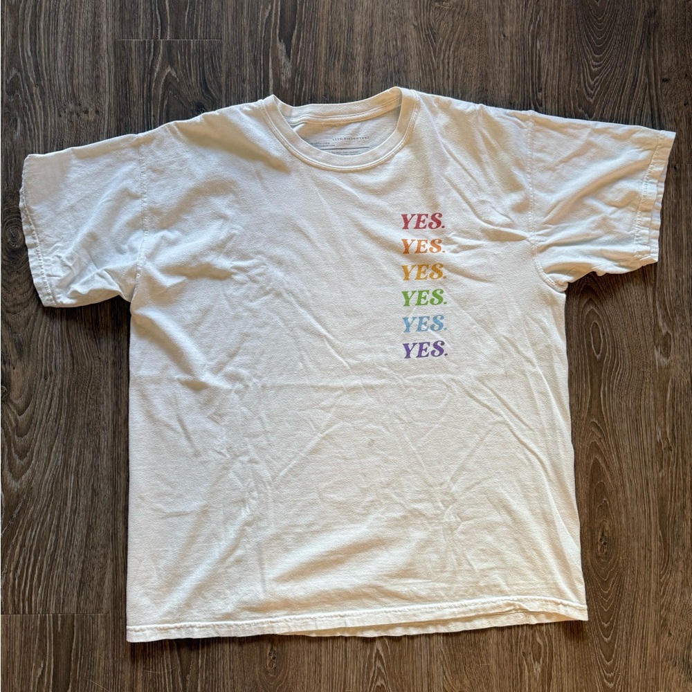 Seek Discomfort “Yes” Gradient Tee (Size XL)